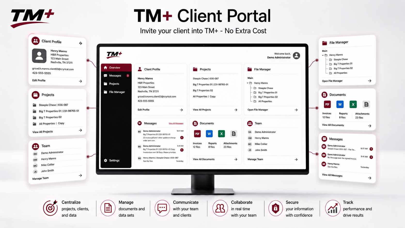 TM+ Client Portal for secure Time and Materials project collaboration and visibility